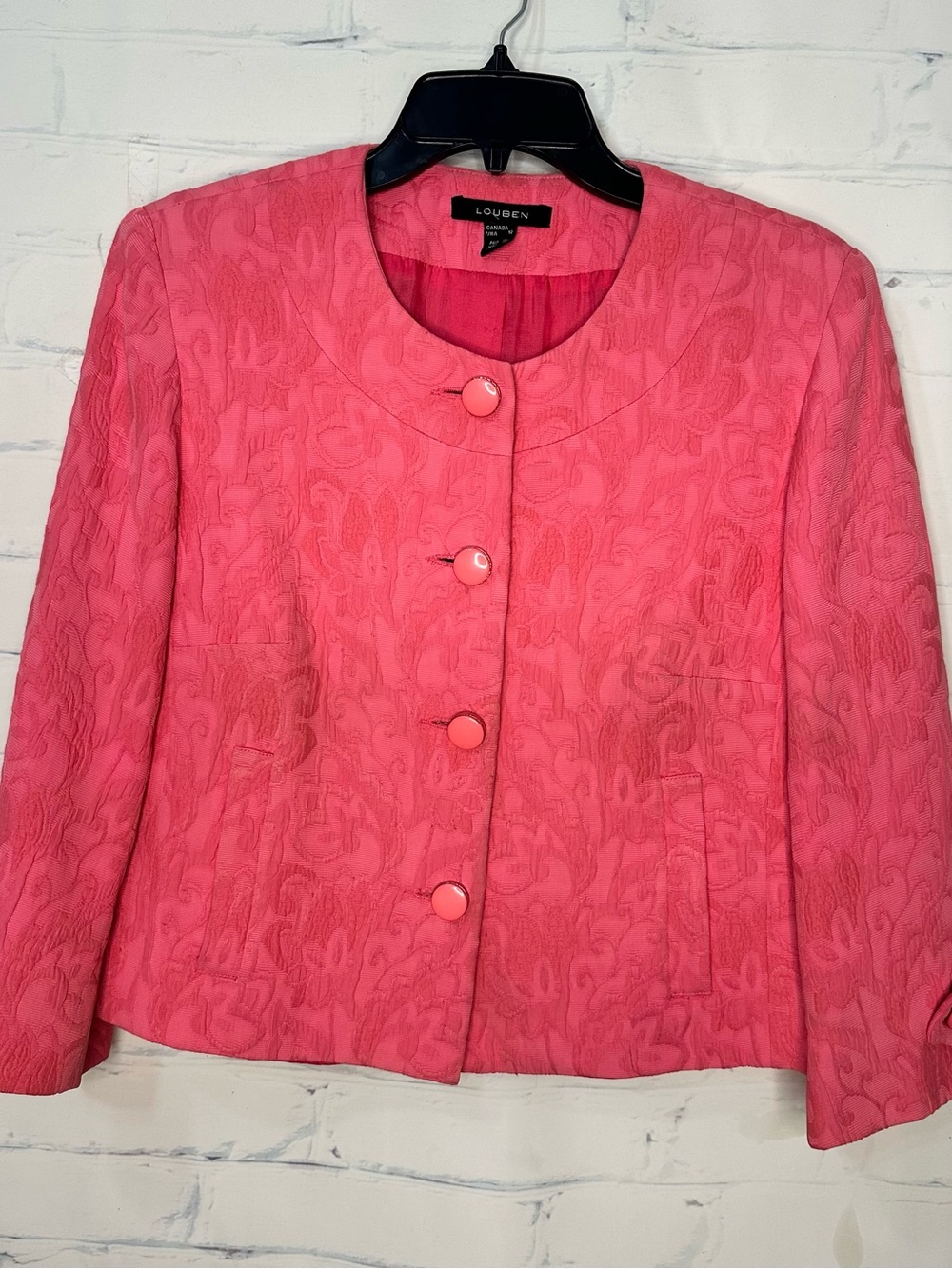 Women’s Louben Size 12 Pink Long Sleeve Blazer